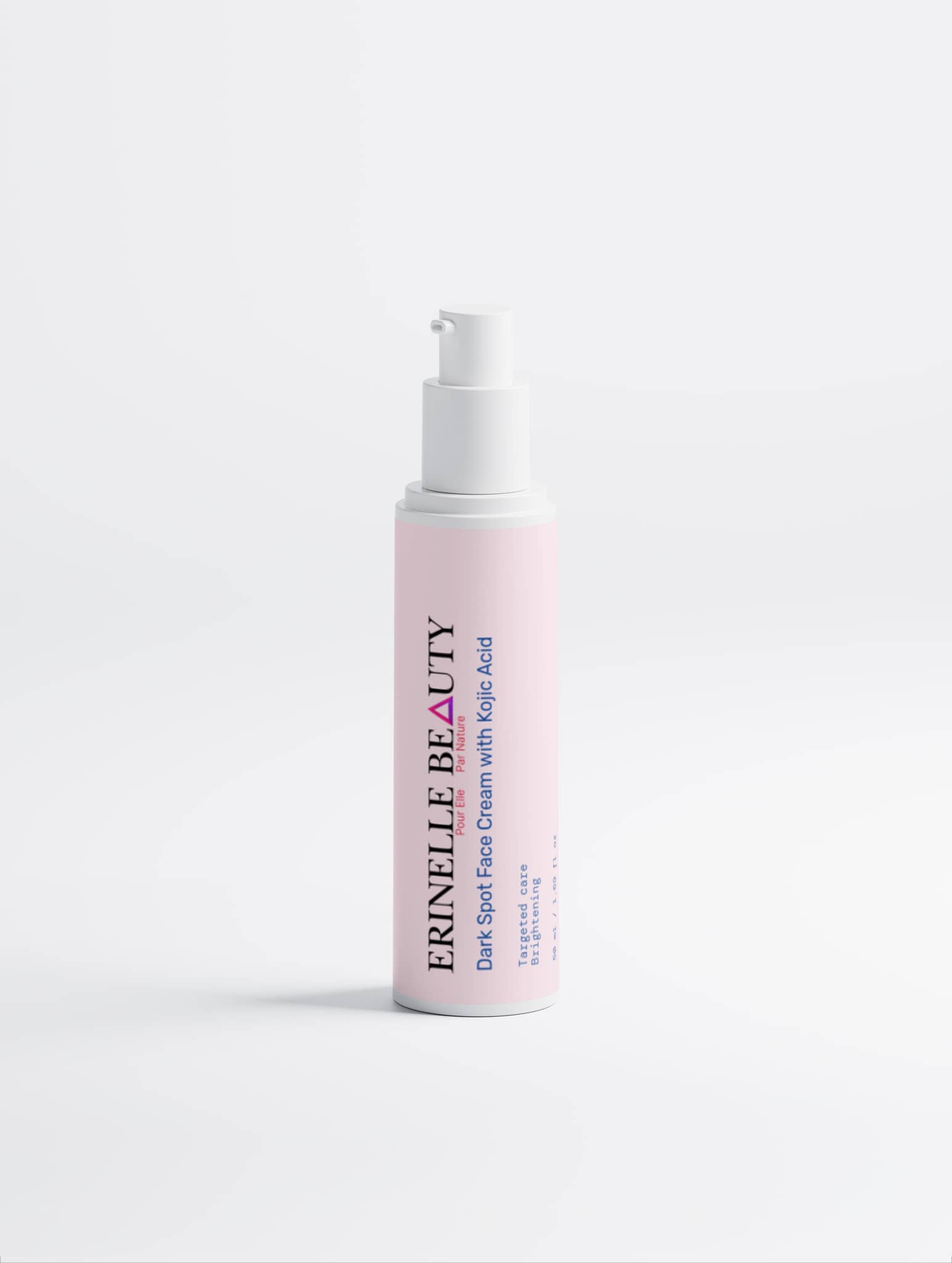 Selfnamed paraben free kojic acid moisturizer in a pink pump bottle for skin brightening