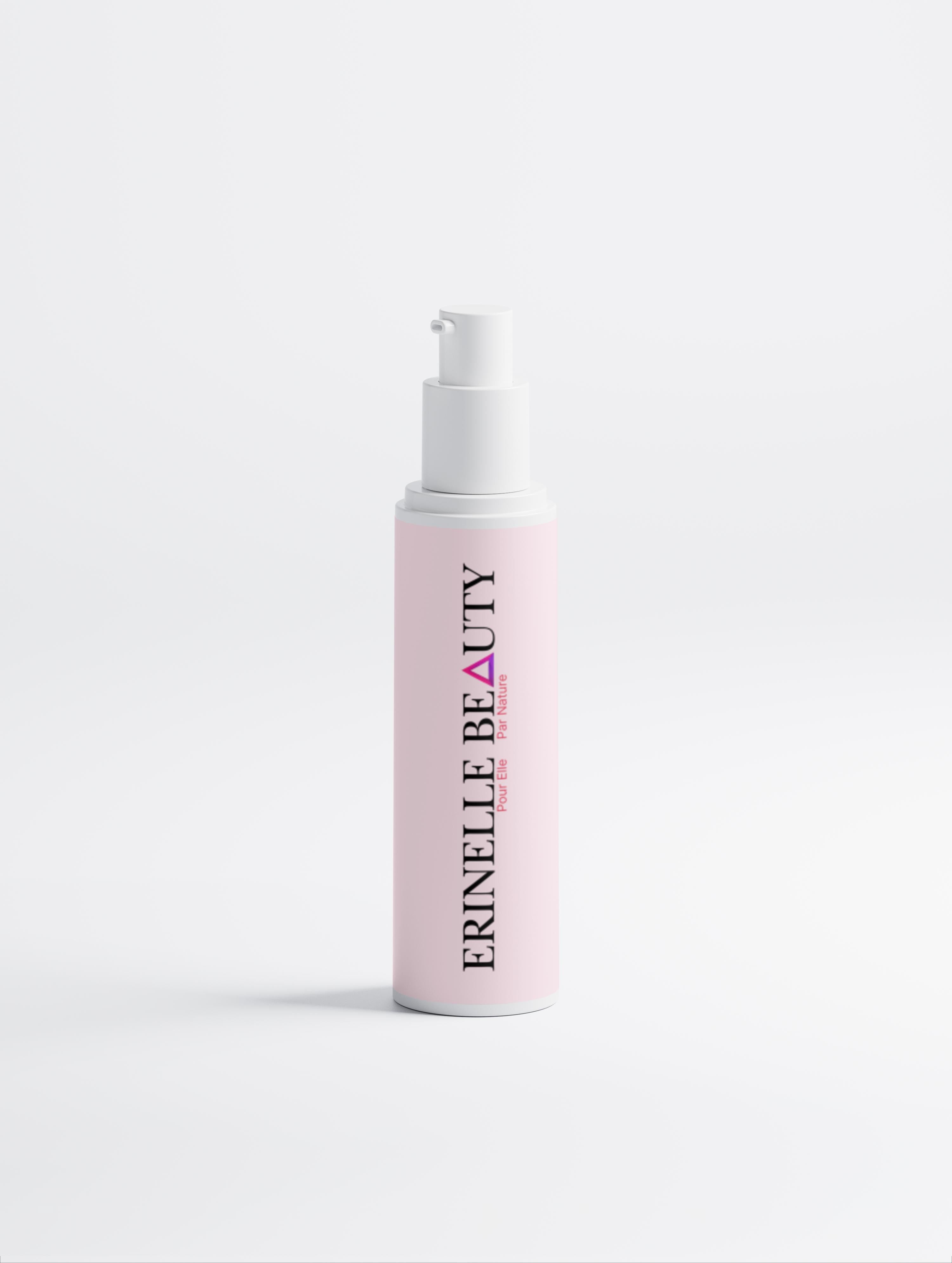 Erinelle Beauty kojic acid cream for uneven skin tone in a pink pump bottle